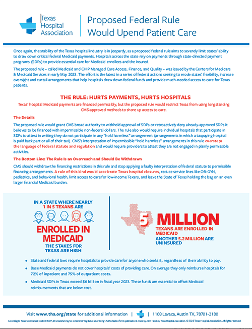 2023-Explainer-Proposed-SDP-Rule-tn - Texas Hospital Association