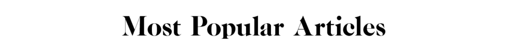 Most Popular Articles