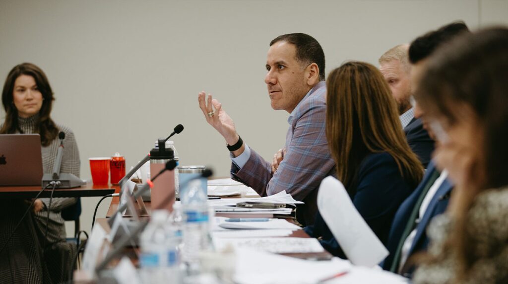 HOSPAC: Every Texas Hospital. One Powerful Voice. - Texas Hospital Association HOSPAC board member Jorge Leal offers his viewpoint during a recent HOSPAC meeting.